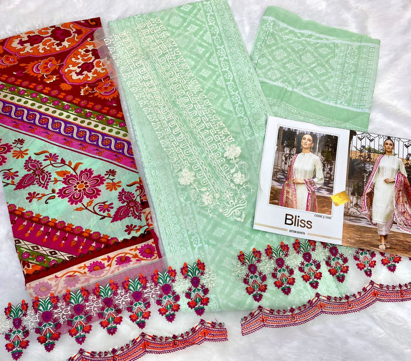 Sharaddha Designer Bliss Vol 1 Lawn Cotton With Embroidery Work Salwar Kameez