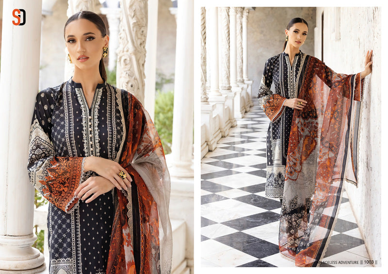 Sharaddha Designer Bliss Vol 1 Lawn Cotton With Embroidery Work Salwar Kameez