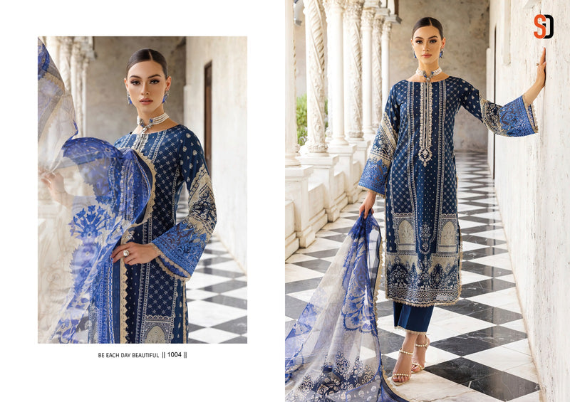 Sharaddha Designer Bliss Vol 1 Lawn Cotton With Embroidery Work Salwar Kameez