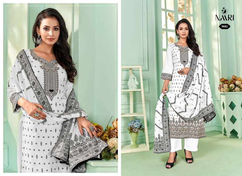 Naari Breeze Muslin Jacquard Fancy Designer Salwar Suits