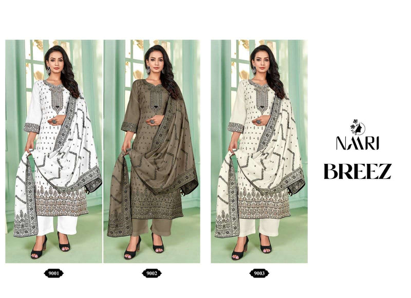 Naari Breeze Muslin Jacquard Fancy Designer Salwar Suits