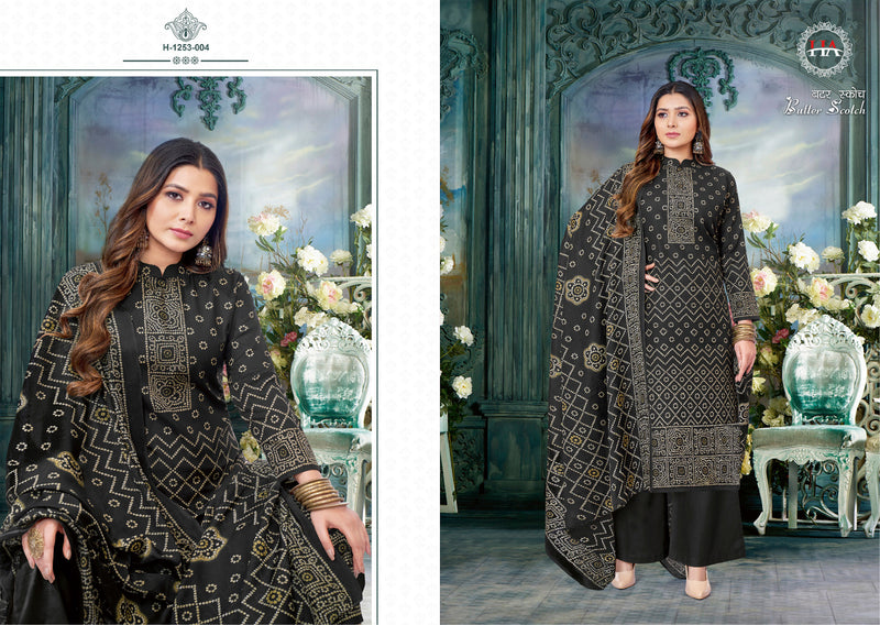 Harshit Fashion Hub Butter Scotch Cotton Bandhani Print Swarovski Diamond Work Casual Wear Salwar Suits