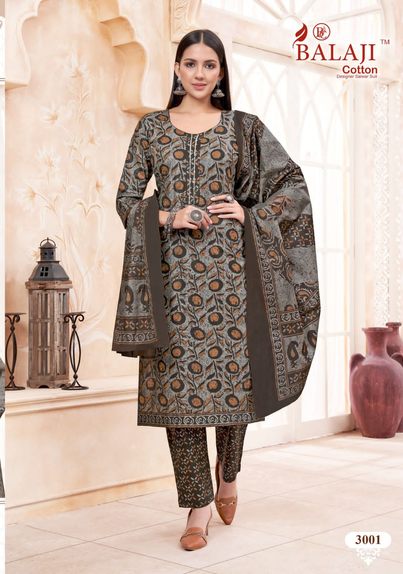 Balaji Cotton Battik Art Work Vol 3 Fancy Cotton Premium Suit Collection