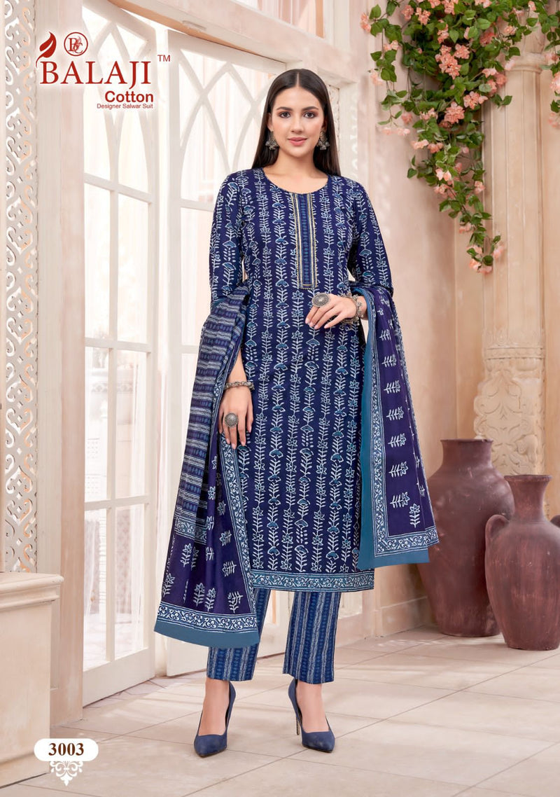 Balaji Cotton Battik Art Work Vol 3 Fancy Cotton Premium Suit Collection