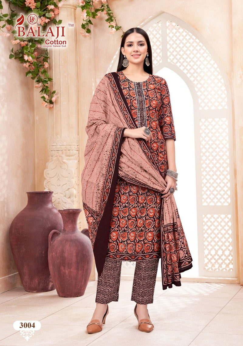 Balaji Cotton Battik Art Work Vol 3 Fancy Cotton Premium Suit Collection