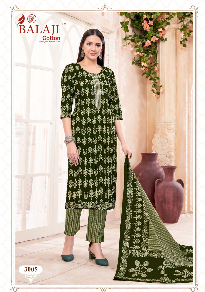Balaji Cotton Battik Art Work Vol 3 Fancy Cotton Premium Suit Collection