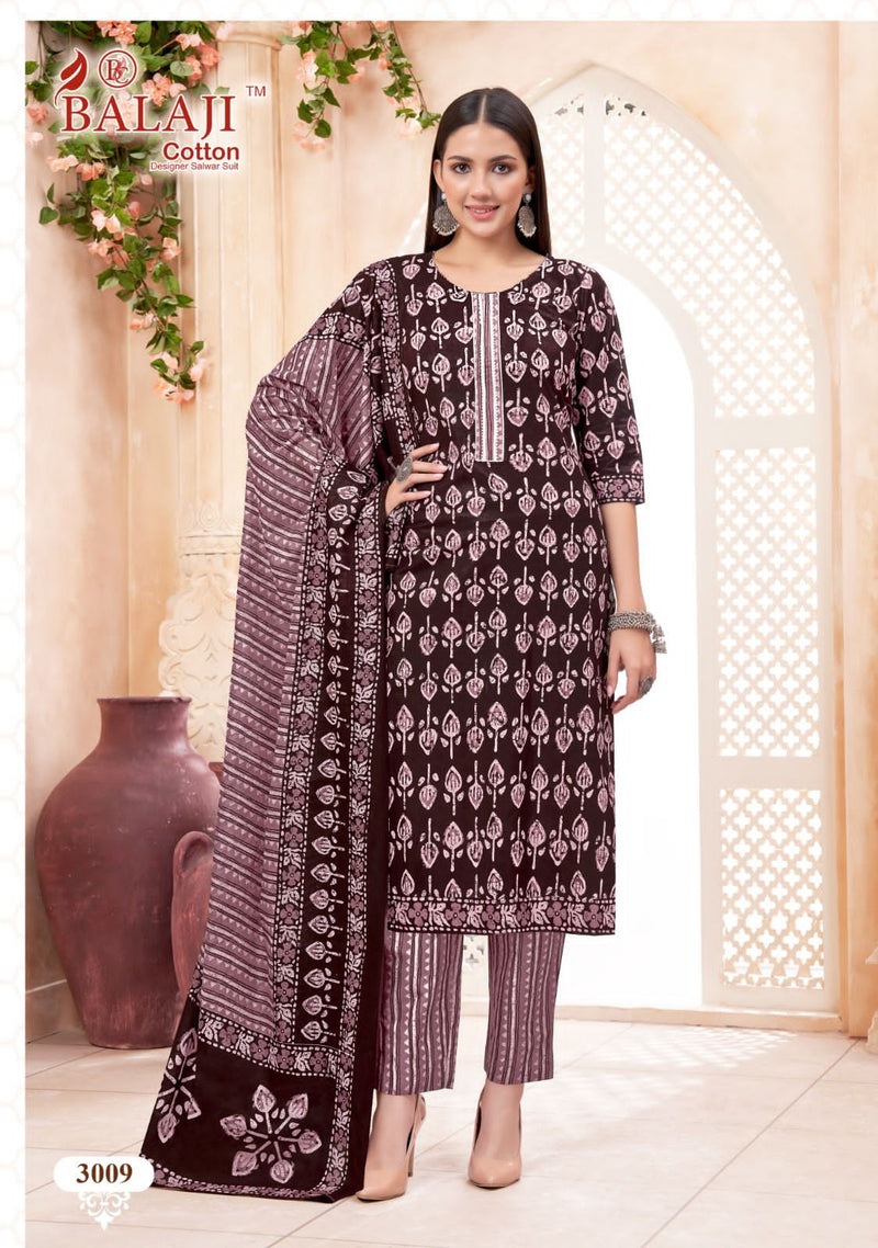Balaji Cotton Battik Art Work Vol 3 Fancy Cotton Premium Suit Collection