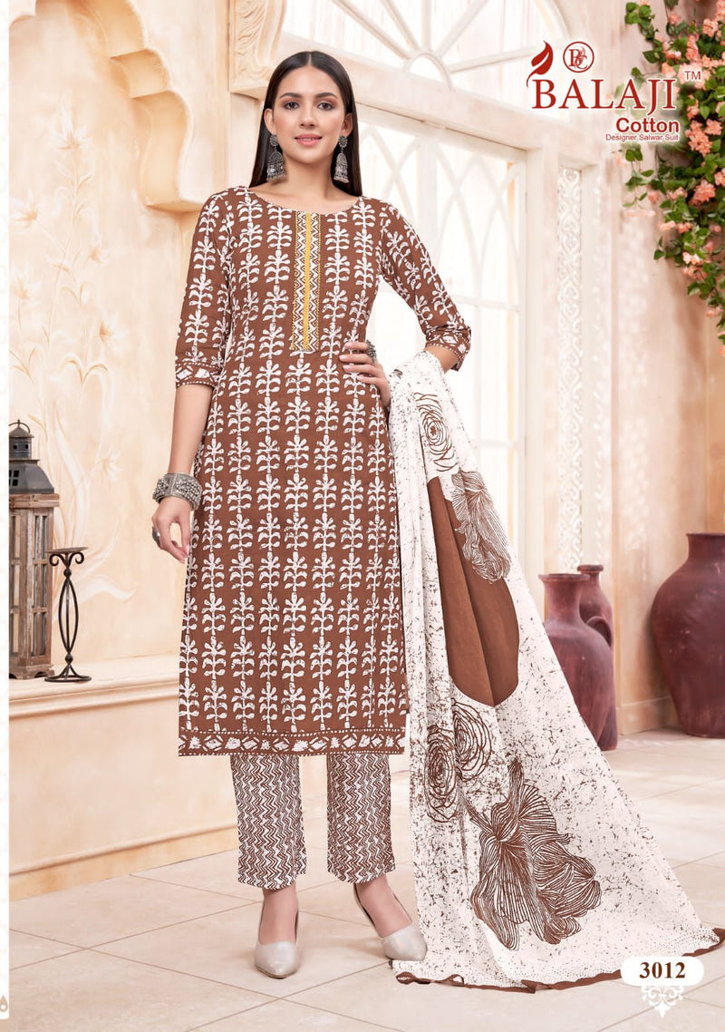 Balaji Cotton Battik Art Work Vol 3 Fancy Cotton Premium Suit Collection