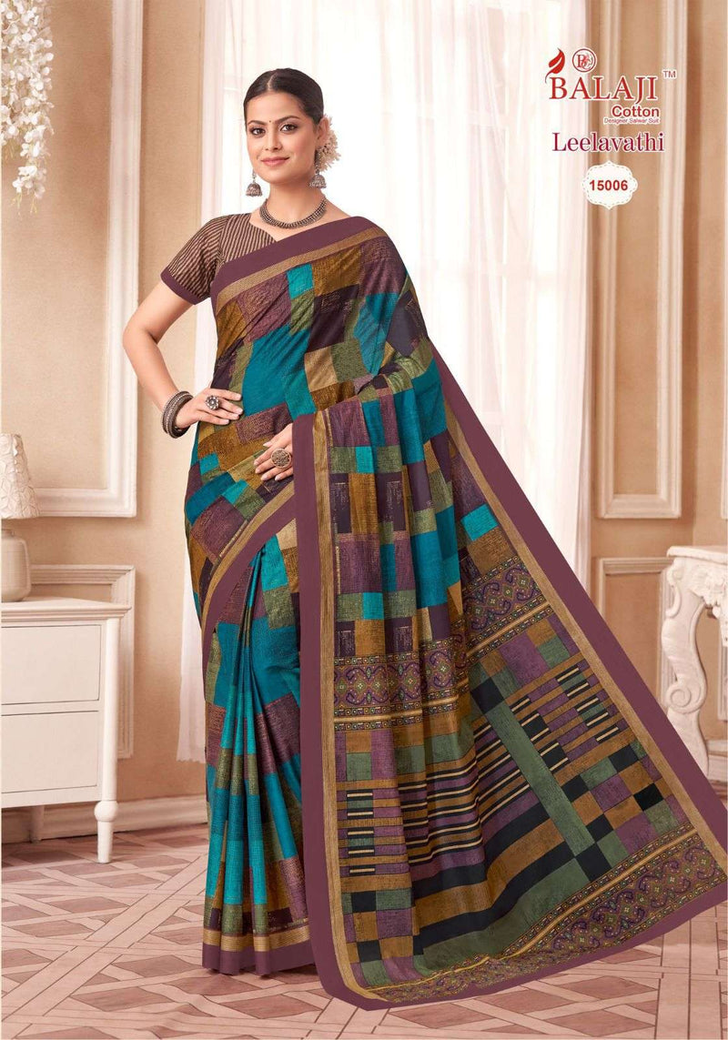 Balaji Cotton Leelavathi Vol 15 Pure Cotton Printed Saree Collection