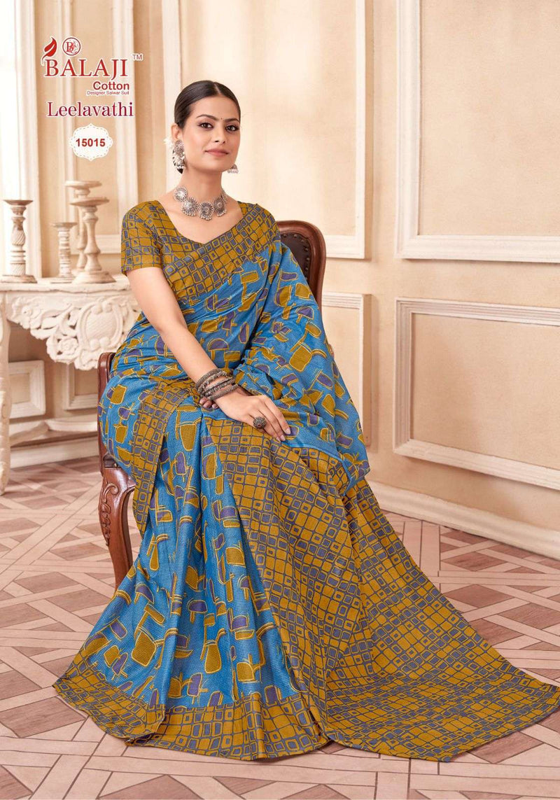 Balaji Cotton Leelavathi Vol 15 Pure Cotton Printed Saree Collection