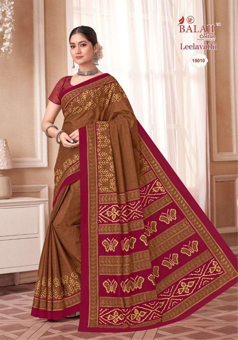 Balaji Cotton Leelavathi Vol 15 Pure Cotton Printed Saree Collection