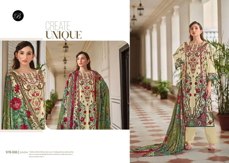 Belliz Designer Naira Vol 76 Pure Cotton Digital Print Self Embroidery Work Salwar Suit