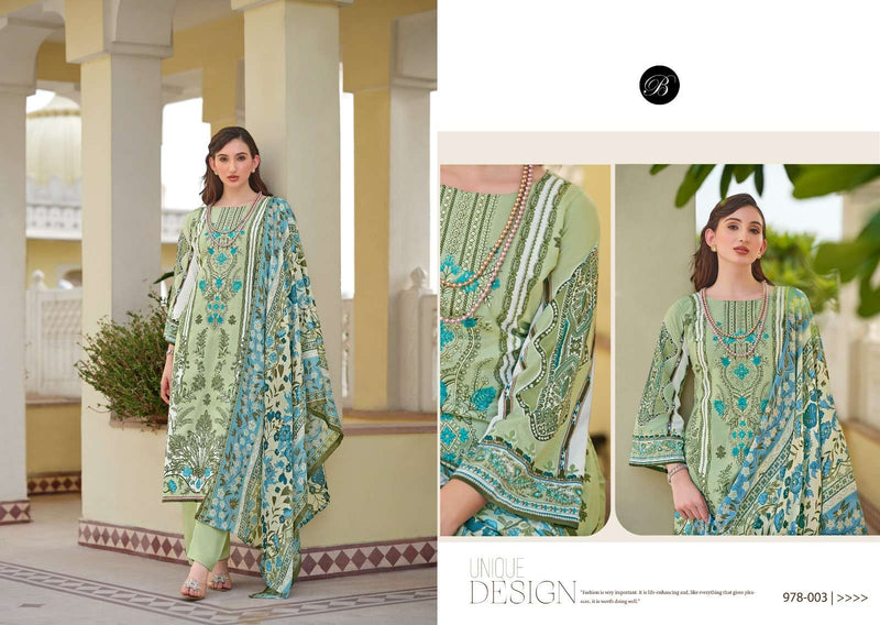 Belliz Designer Naira Vol 76 Pure Cotton Digital Print Self Embroidery Work Salwar Suit