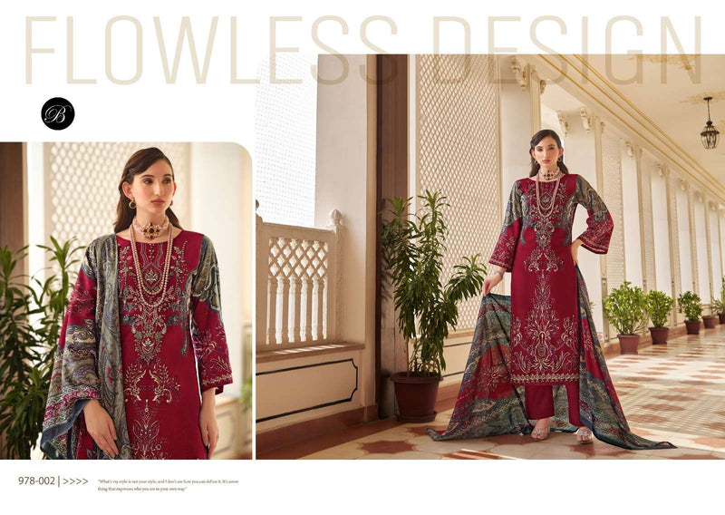 Belliz Designer Naira Vol 76 Pure Cotton Digital Print Self Embroidery Work Salwar Suit