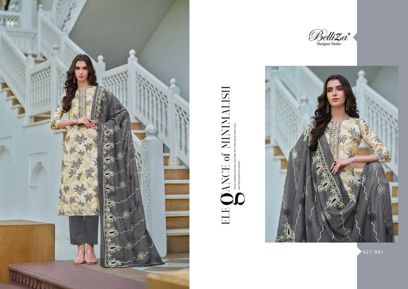 Belliza Designer Studio Alisha Cotton Digital Prints with Exclusive Heavy Self Embroidery Salwar Kameez