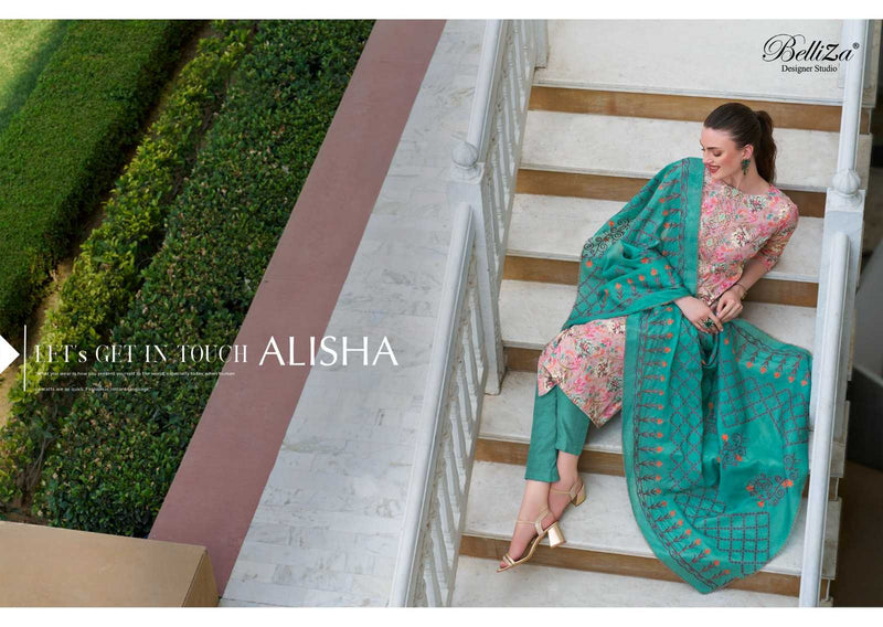 Belliza Designer Studio Alisha Cotton Digital Prints with Exclusive Heavy Self Embroidery Salwar Kameez