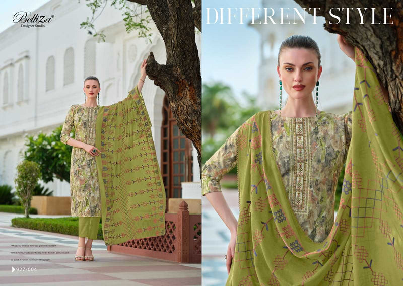 Belliza Designer Studio Alisha Cotton Digital Prints with Exclusive Heavy Self Embroidery Salwar Kameez