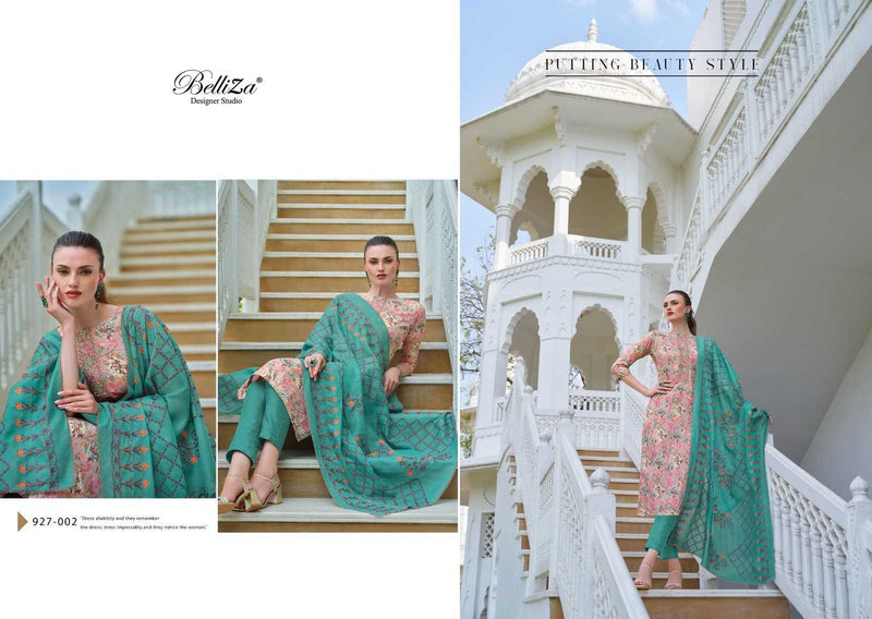 Belliza Designer Studio Alisha Cotton Digital Prints with Exclusive Heavy Self Embroidery Salwar Kameez