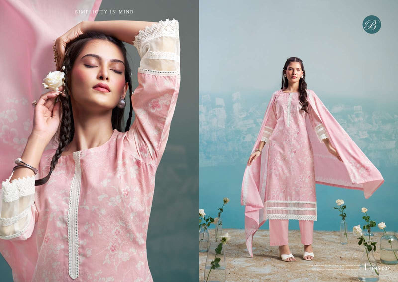 Belliza Designer Studio Flamingo Pure Cotton Embroidered Work Salwar Suit