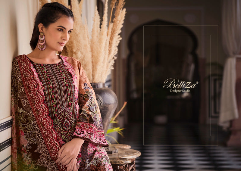 Belliza Designer Studio Guzarish Vol 2 Pure Cotton Digital Print With Embroidery Work Salwar Suit