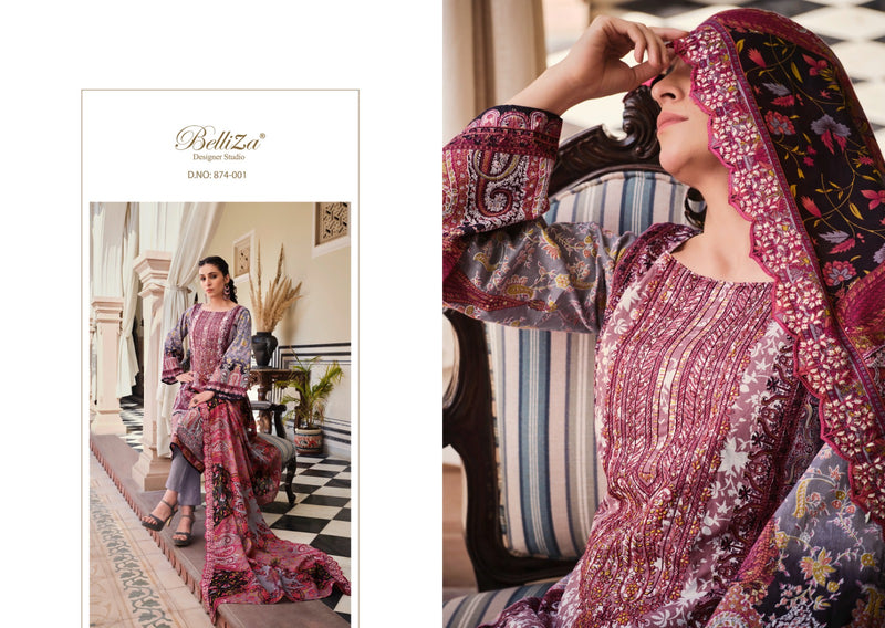 Belliza Designer Studio Guzarish Vol 2 Pure Cotton Digital Print With Embroidery Work Salwar Suit