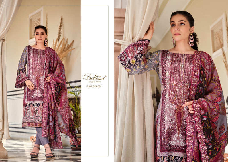 Belliza Designer Studio Guzarish Vol 2 Pure Cotton Digital Print With Embroidery Work Salwar Suit