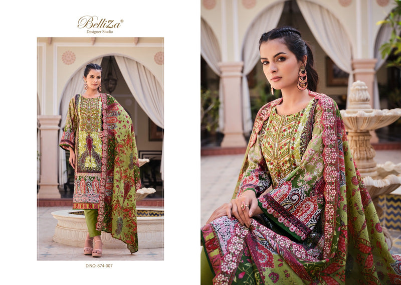 Belliza Designer Studio Guzarish Vol 2 Pure Cotton Digital Print With Embroidery Work Salwar Suit