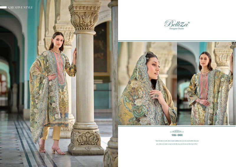 Belliza Designer Studio Guzarish Vol 8 Cotton Digital Prints With Exclusive Embroidery Work Salwar Suit