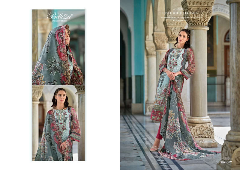 Belliza Designer Studio Guzarish Vol 8 Cotton Digital Prints With Exclusive Embroidery Work Salwar Suit