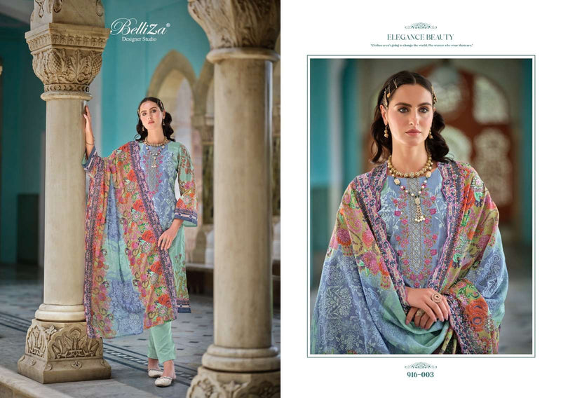 Belliza Designer Studio Guzarish Vol 8 Cotton Digital Prints With Exclusive Embroidery Work Salwar Suit