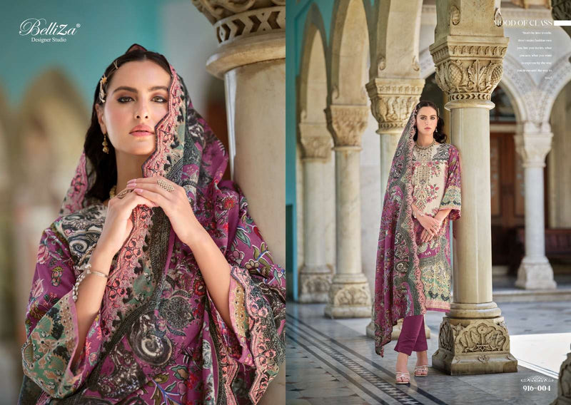 Belliza Designer Studio Guzarish Vol 8 Cotton Digital Prints With Exclusive Embroidery Work Salwar Suit