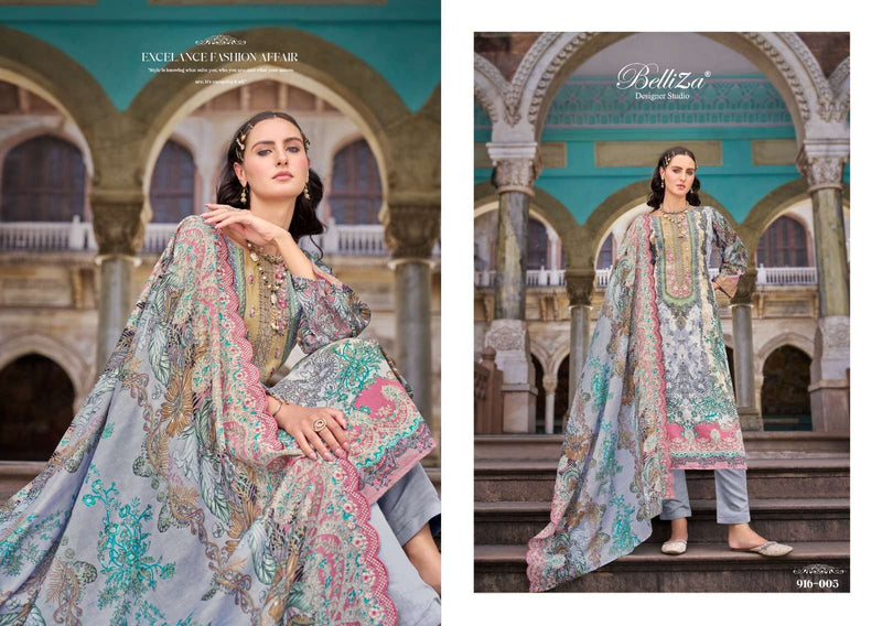 Belliza Designer Studio Guzarish Vol 8 Cotton Digital Prints With Exclusive Embroidery Work Salwar Suit