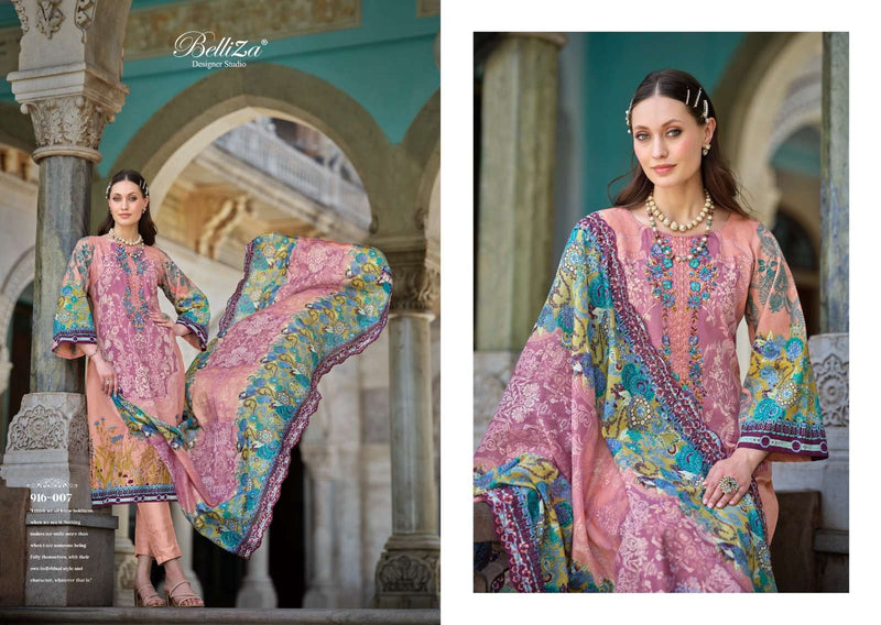 Belliza Designer Studio Guzarish Vol 8 Cotton Digital Prints With Exclusive Embroidery Work Salwar Suit