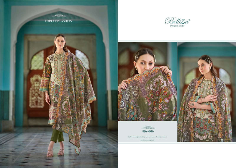 Belliza Designer Studio Guzarish Vol 8 Cotton Digital Prints With Exclusive Embroidery Work Salwar Suit