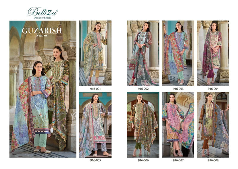 Belliza Designer Studio Guzarish Vol 8 Cotton Digital Prints With Exclusive Embroidery Work Salwar Suit