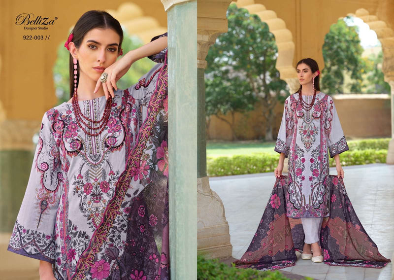 Belliza Designer Studio Guzarish Vol 9  Cotton Digital Prints With Exclusive Embroidery Work Salwar Suit