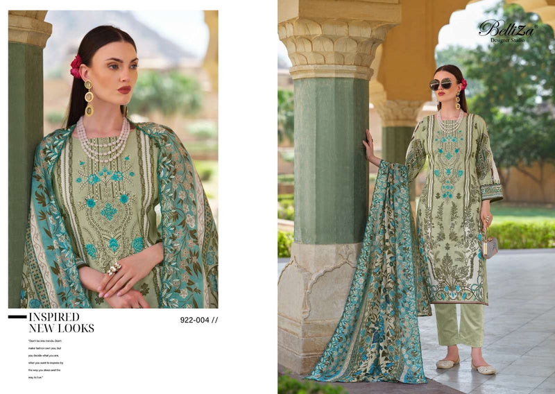 Belliza Designer Studio Guzarish Vol 9  Cotton Digital Prints With Exclusive Embroidery Work Salwar Suit