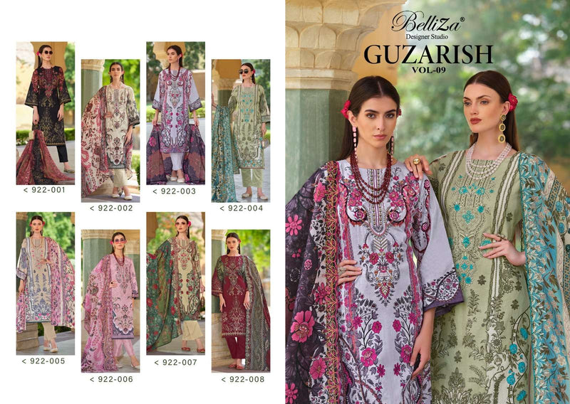 Belliza Designer Studio Guzarish Vol 9  Cotton Digital Prints With Exclusive Embroidery Work Salwar Suit