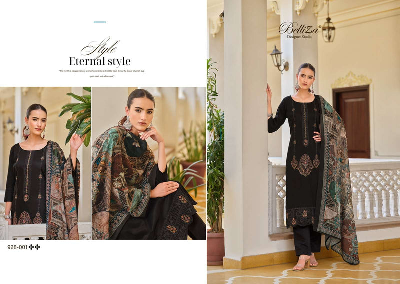 Belliza Designer Studio Jashn E Ishq Vol 9 Jam Cotton With Designer Embroidery Work Heavy Daman Boring Work With Scalloping Salwar Suit
