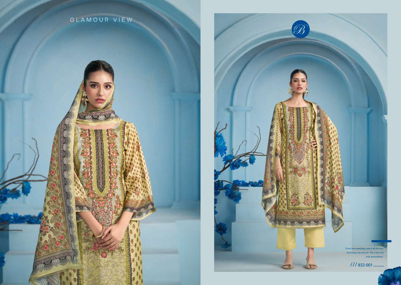 Belliza Designer Studio Kanika Vol 2 Pure Viscose Muslin Handwork Suit