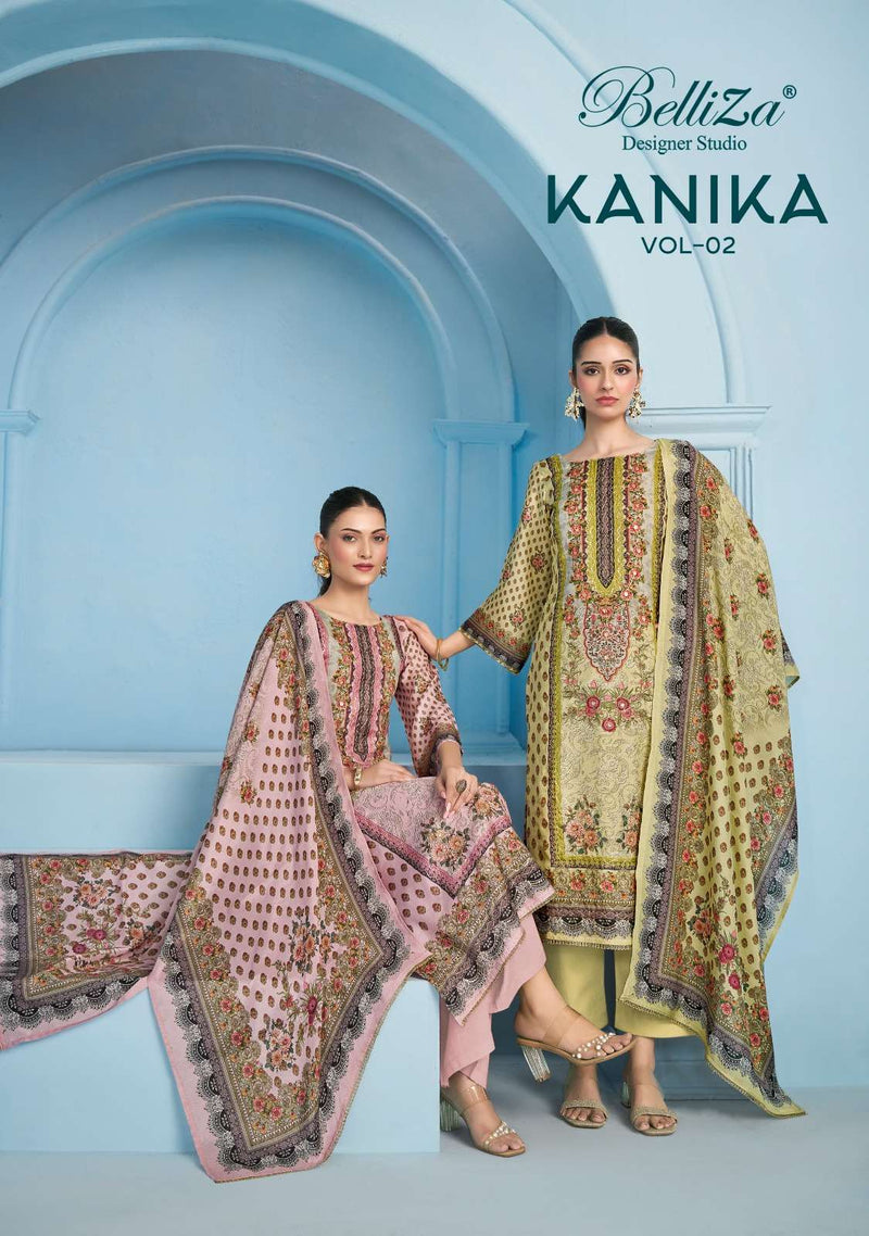 Belliza Designer Studio Kanika Vol 2 Pure Viscose Muslin Handwork Suit