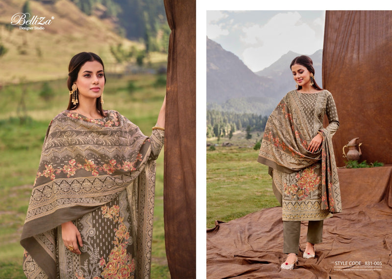 Belliza Designer Studio Khwaab Pure Modal Viscose Muslin Digital Print Handwork Salwar Suit