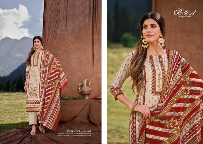 Belliza Designer Studio Khwaab Pure Modal Viscose Muslin Digital Print Handwork Salwar Suit