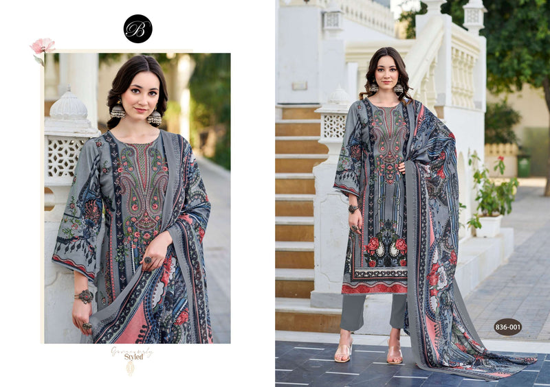 Belliza Designer Studio Naira Vol 103 Pure Cotton Fancy Embroidered Salwar Kameez