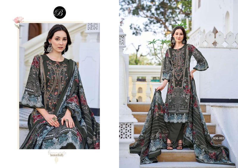 Belliza Designer Studio Naira Vol 103 Pure Cotton Fancy Embroidered Salwar Kameez