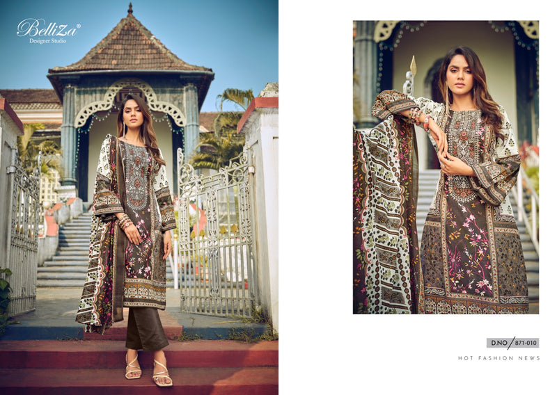 Belliza Designer Studio Naira Vol 30 Pure Cotton Cotton Prints Embroidered Salwar Suit