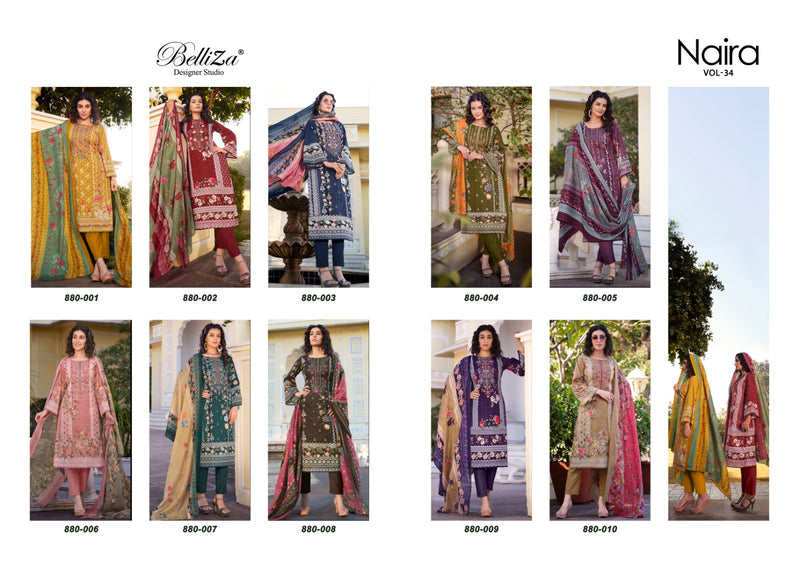 Belliza Designer Studio Naira Vol 34 Pure Cotton Digital Print Exclusive Wear Salwar Suit