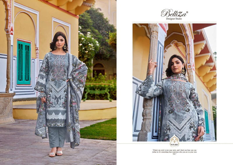 Belliza Designer Studio Naira Vol 52 Cotton Digital Prints With Exclusive Heavy Self Embroidery Salwar Kameez