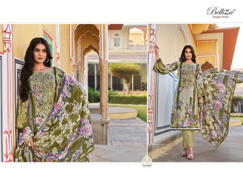Belliza Designer Studio Naira Vol 52 Cotton Digital Prints With Exclusive Heavy Self Embroidery Salwar Kameez