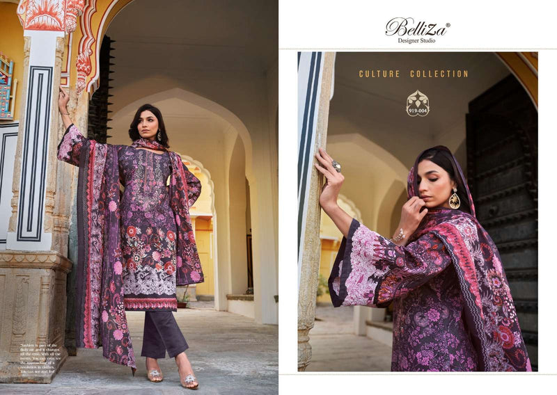 Belliza Designer Studio Naira Vol 52 Cotton Digital Prints With Exclusive Heavy Self Embroidery Salwar Kameez